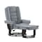 Flash Furniture Bali Contemporary Multi-Position Recliner with Horizontal Stitching and Ottoman BT-7818-GY-GG - alternate 2